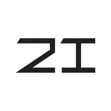 Zi initial letter vector logo icon Stock Illustration