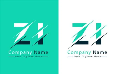 ZI Letter Logo Vector Design Template Elements Stock Illustration