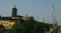 Zifeng Tower Modern Architecture Old Jiming Temple Nanjing China Buddhist Pagoda HD Footage