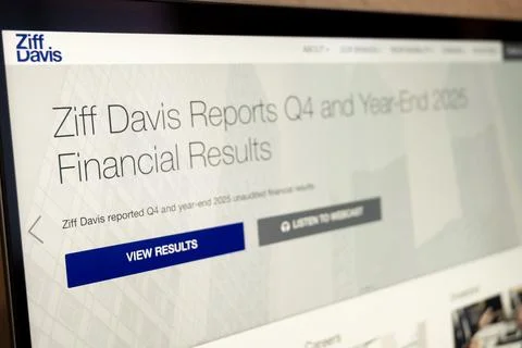 Ziff davis reporting q4 year end financial results Stock Photos