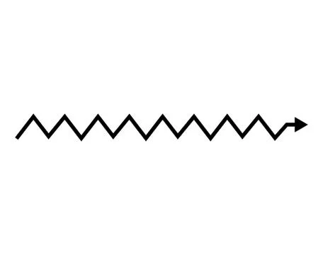 Zig zag arrow phone connection icon Stock Illustration