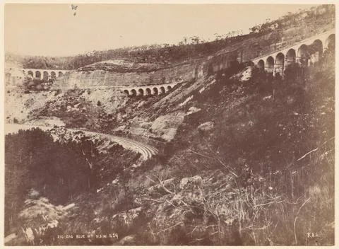Zig Zag. Blue Mts., N. S. W.. 1885. Photographs, Landscape photographs. Th... Fotos Stock