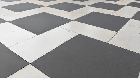 The zig zag ceramic floor model is a combination Stock Photos