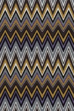 Zig-zag chevron knitted stripes in brown, yellow, and grey. Seamless pattern. Stock Illustration