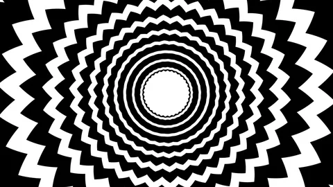 Zig zag circular hypnotic background 動画素材 108116299