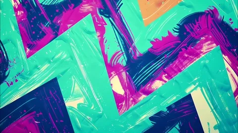 Zig-Zag Comic Energy Pattern Glitchy Hand-Drawn Loop Stock Footage 315168830