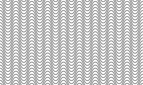 Zig zag curved lines fluid seamless pattern Stock Illustration