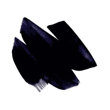 Zig zag dark flat brush strokes on white background - vector Stock Illustration