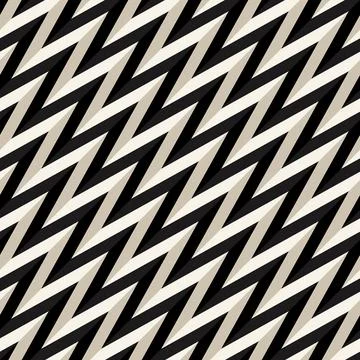 Zig-zag diagonal stripes seamless vector pattern. 스톡 일러스트