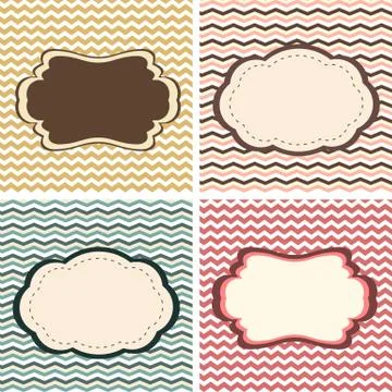 Zig zag frames Stock Illustration