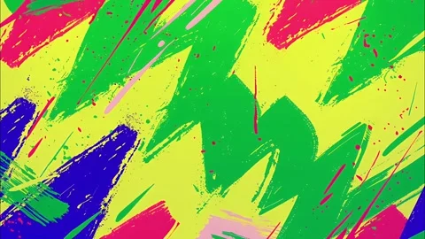 Zig-Zag Hand-Drawn Comic Loop Vibrant Pattern Motion Stock Footage 315212073