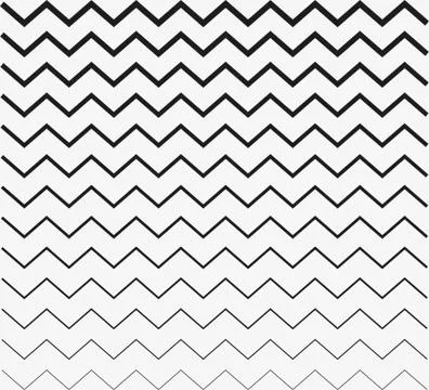 Zig zag horizontal lines. Vector illustration, flat design. Illustrazione stock
