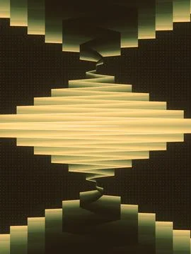 Zig-zag libyrinth design template. 3d rendering digital illustration Stock Illustration