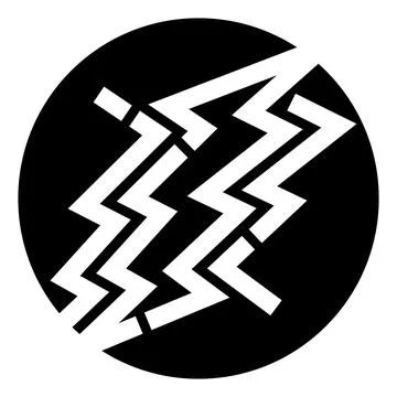 Zig zag lightning bolt energy abstract graphic design Illustrazione stock
