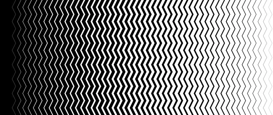 Zig zag line halftone gradation texture. Fade chevron stripe gradient background Stock Illustration