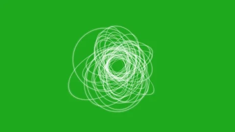 Zig zag lines on green screen background Stock Footage 280966853