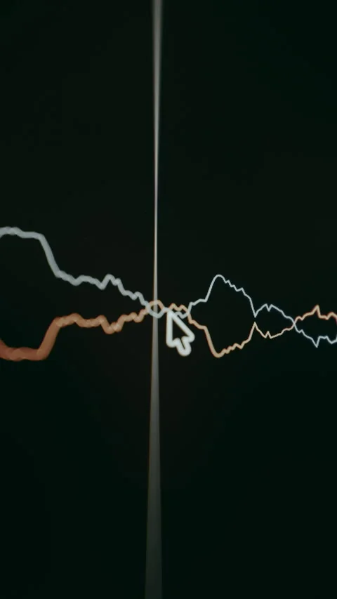 Zig Zag Lines, primary trend direction, technical analysis tool Stock Footage 329310432