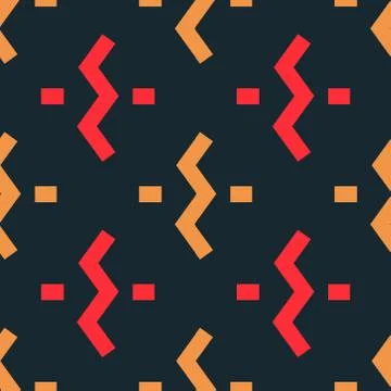 Zig zag link seamless pattern イラスト素材