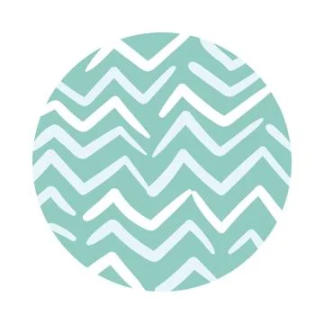 Zig zag organic pattern block style Stock Illustration