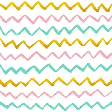 Zig Zag Paint Seamless Pattern Illustrazione stock