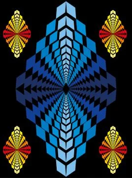 Zig zag pattern textile vector art Stock Illustration
