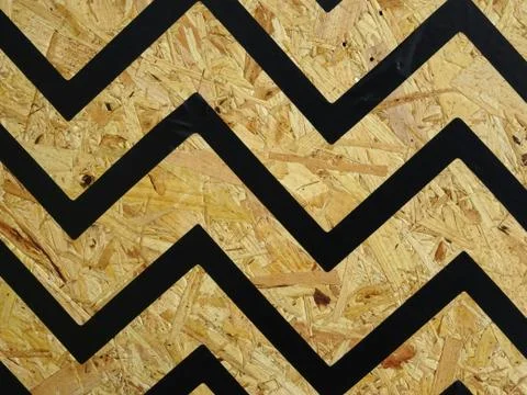 Zig-Zag Pattern On Wood Background Stock Photos