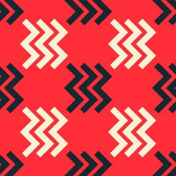 Zig zag right seamless pattern Stock Illustration