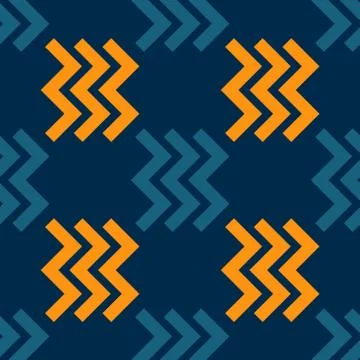 Zig zag right seamless pattern Stock Illustration