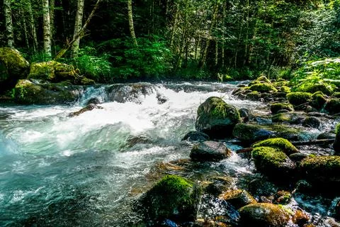 Zig Zag River Foto stock