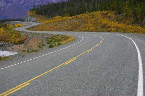 Zig zag road Stock Photos