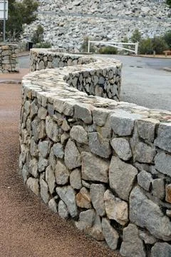 Zig zag rock wall, Perth, Australia Copyright: xIanxPereira/DinodiaxPhotox... Stock Photos