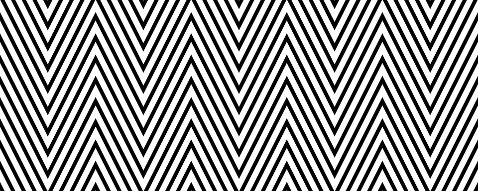 Zig zag seamless pattern. Black white herringbone ornament background. Repeating Stock Illustration