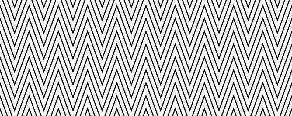Zig zag seamless pattern. Black and white chevron ornament background. Repeating Stock Illustration