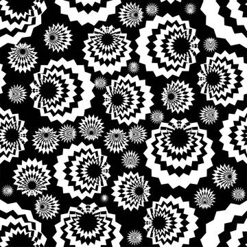 Zig zag shell Seamless repeating tile design in black and white Copyright:... Stock Photos