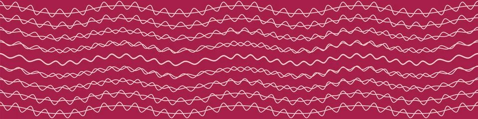 Zig zag stitches seamless vector horizontal border Illustrazione stock