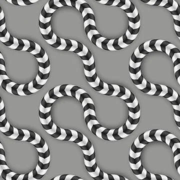 Zig Zag Stripes, Optical Illusion, Vector Seamless Pattern. Some Stock Illustration