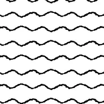 Zig Zag vector seamless pattern in abstract grunge style. Geometric lines t.. イラスト素材
