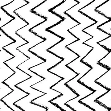 Zig zag vertical charcoal lines seamless pattern. Stock Illustration