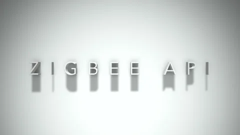 Zigbee api 3D title animation with shadows on a white background Stock Footage 297216481