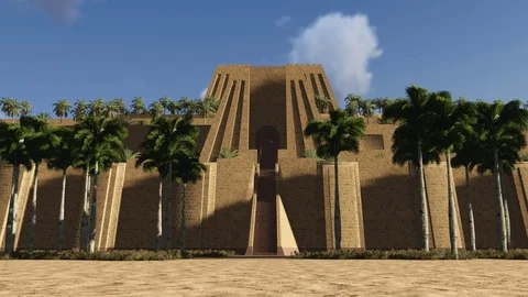Ziggurat Ancient Temple Stock Footage 89503624