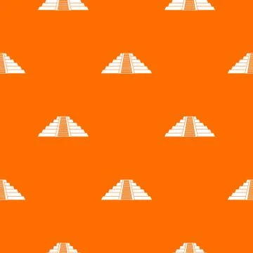 Ziggurat in Chichen Itza pattern seamless Stock Illustration