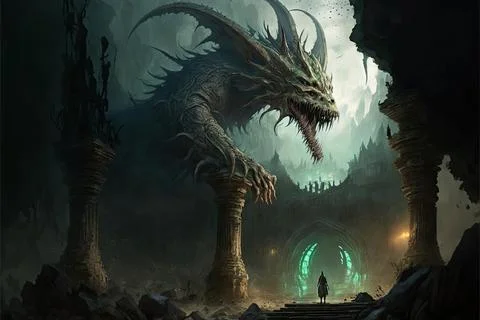 A Ziggurat In The Underground Stock Illustration