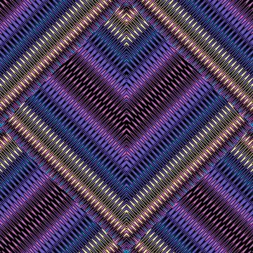 Zigzag 3d seamless pattern. Vector textured ornamental zig zag background. Re Stock Illustration