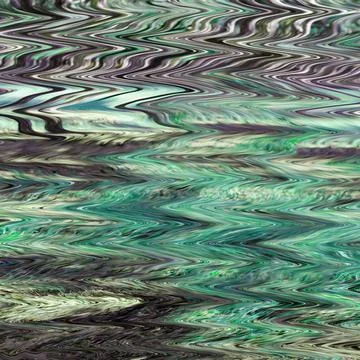 Zigzag abstract background in brown and green tones. Geometric composition of Stock Photos
