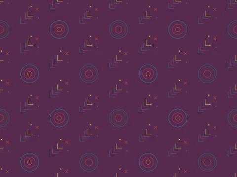 Zigzag and  line on a seamless spring pattern. イラスト素材