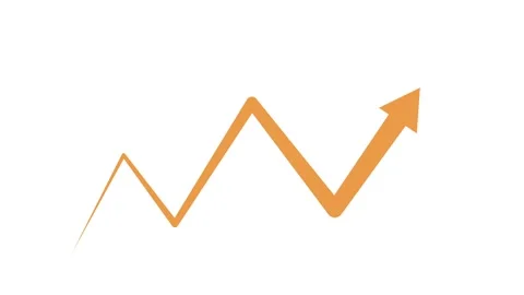Zigzag arrow rising growth progress and upward trend animation, Rising simp.. Stock Footage 337870790