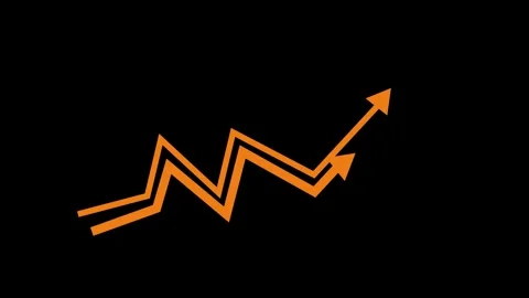 Zigzag arrow rising upward growth progress and success animation Stock Footage 337176212