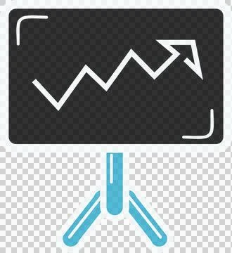 Zigzag arrow symbol on whiteboard 스톡 일러스트
