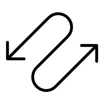 Zigzag arrows left corner and right corner Vector Icon, Lineal style icon 스톡 일러스트