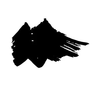 Zigzag black ink dry brush stroke Stock Illustration